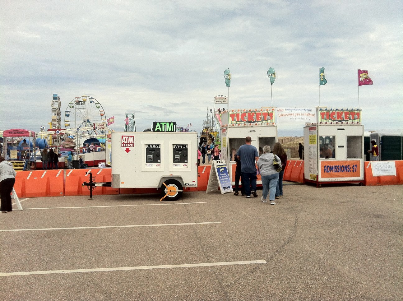 Mobile ATM at an outdoor event